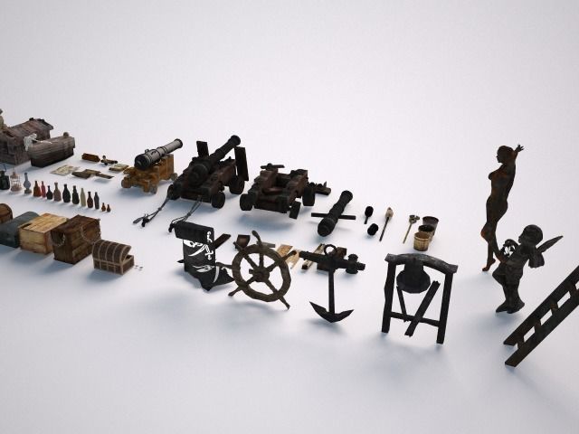 Ship Pirate Pack 3D model_5