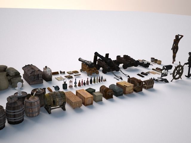 Ship Pirate Pack 3D model_2