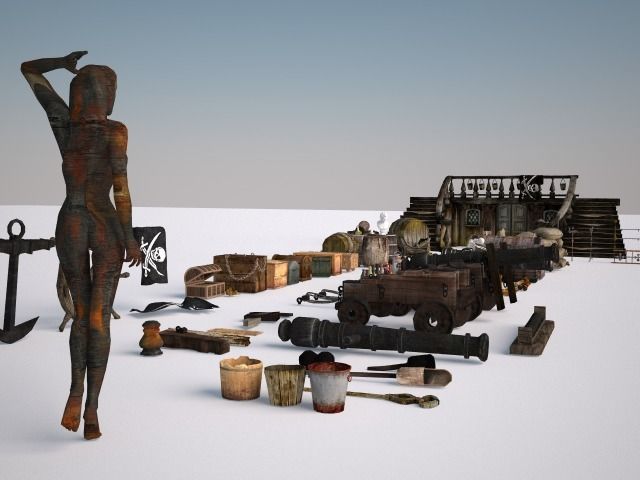 Ship Pirate Pack 3D model_3