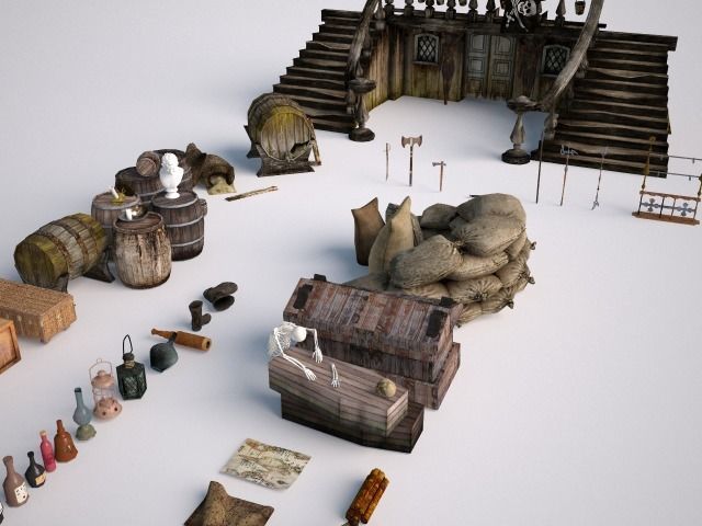 Ship Pirate Pack 3D model_4