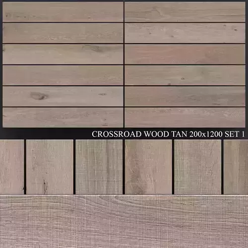ABK Crossroad Wood Tan 200x1200 Set 1 3D model