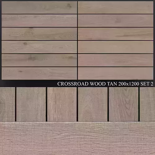ABK Crossroad Wood Tan 200x1200 Set 2 3D model