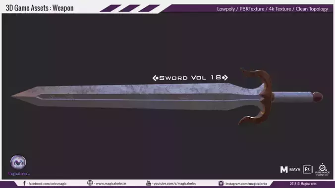 Sword Vol 18 Low-poly 3D model