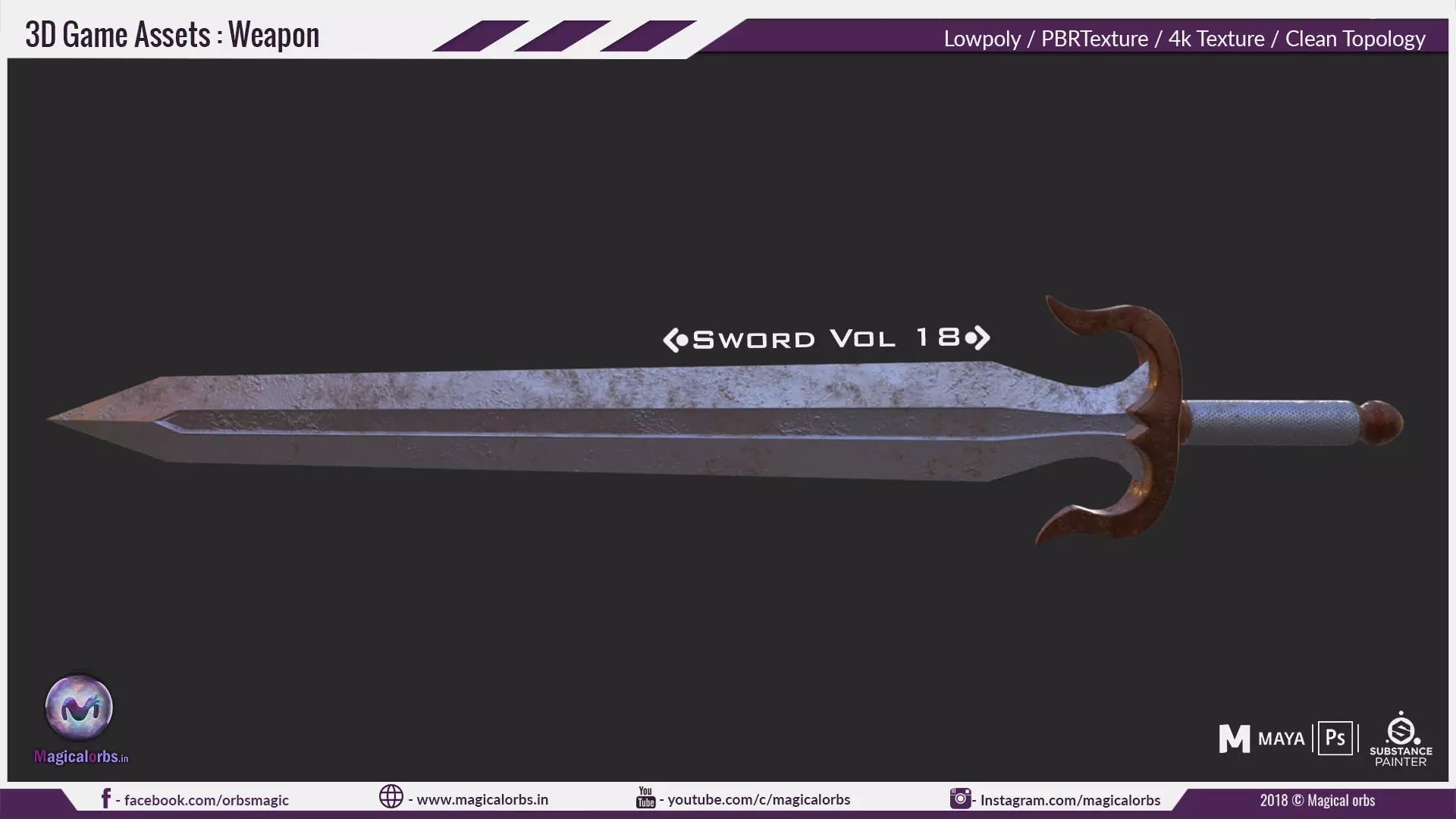 Sword Vol 18 Low-poly 3D model_0