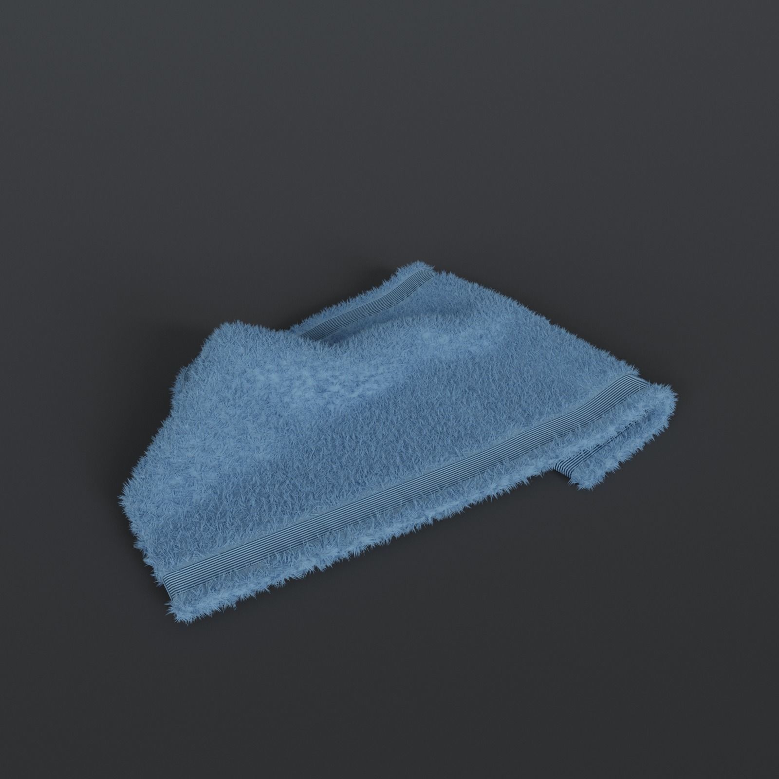 Crumpled towels set 3D model_3