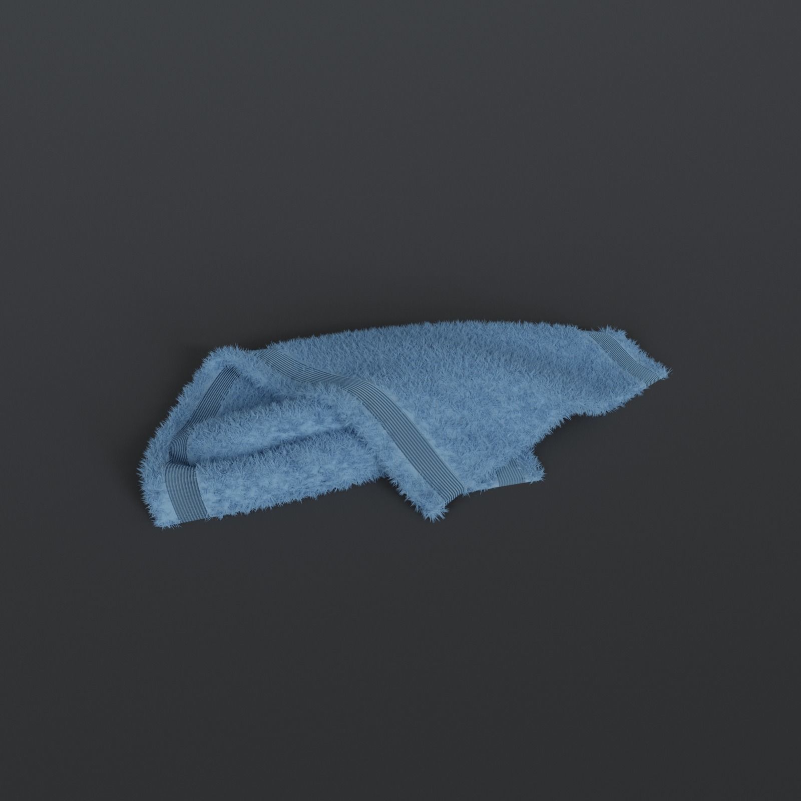 Crumpled towels set 3D model_4