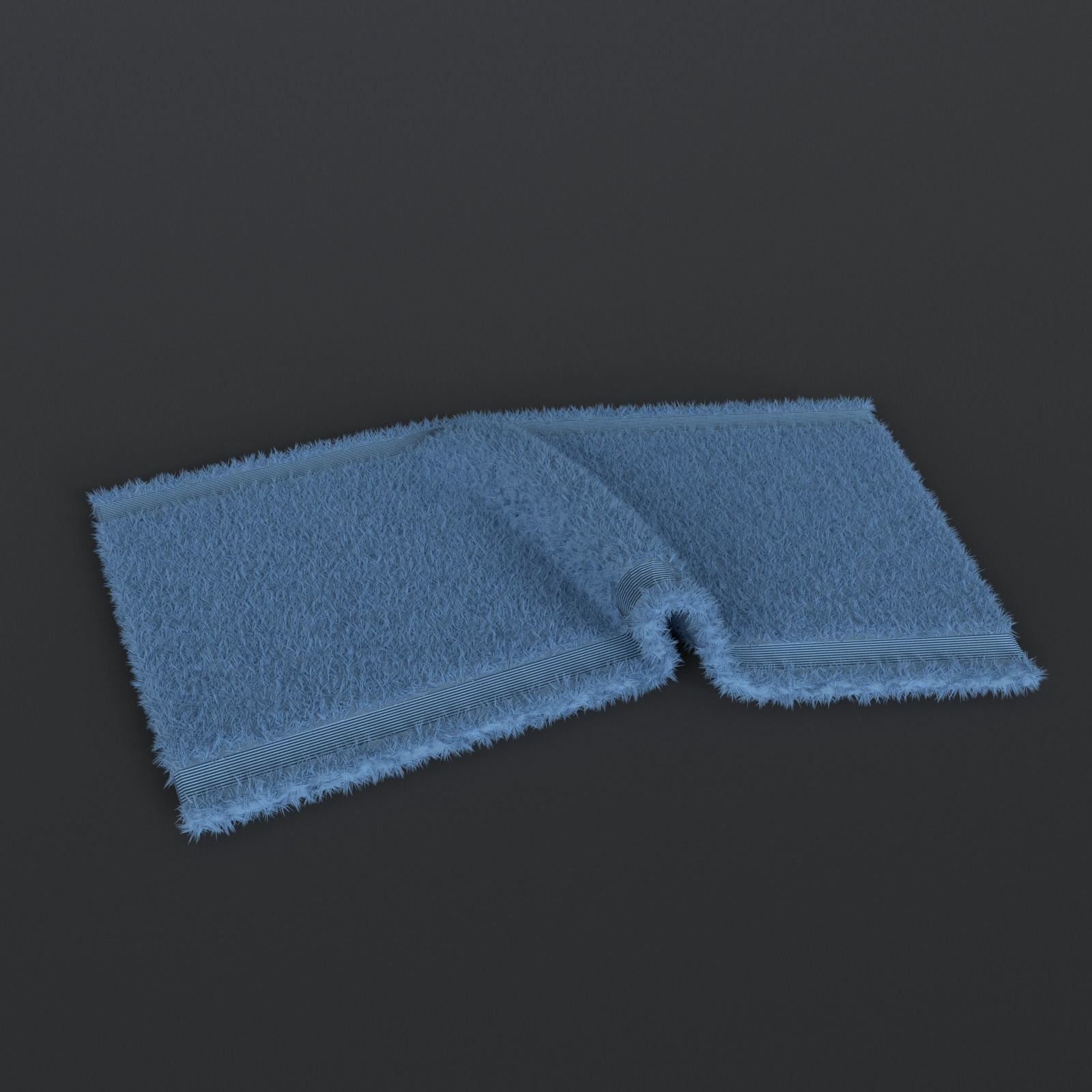 Crumpled towels set 3D model_2