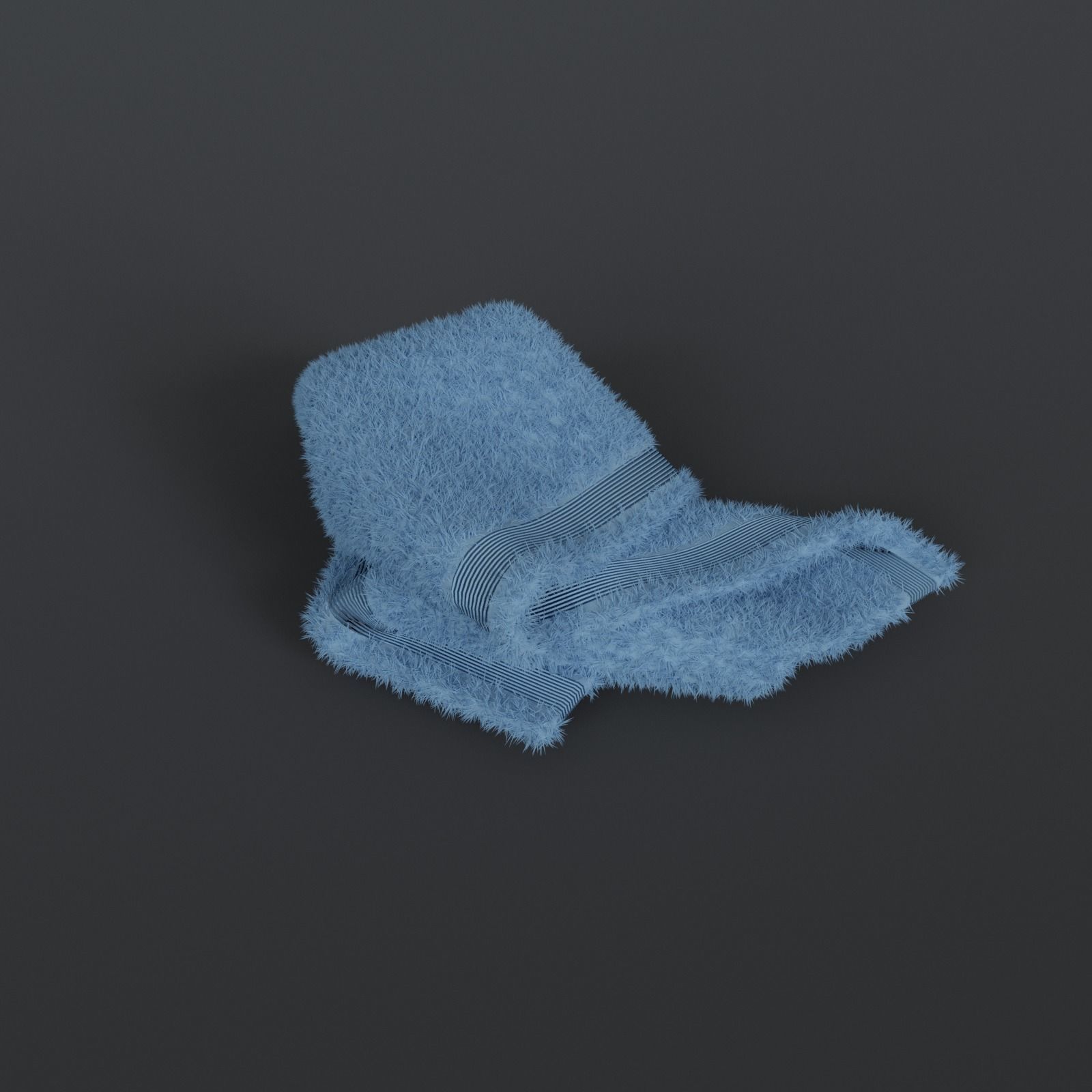 Crumpled towels set 3D model_5