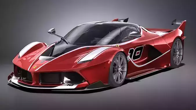 Ferrari FXX K 2015 LowPoly Low-poly 3D model