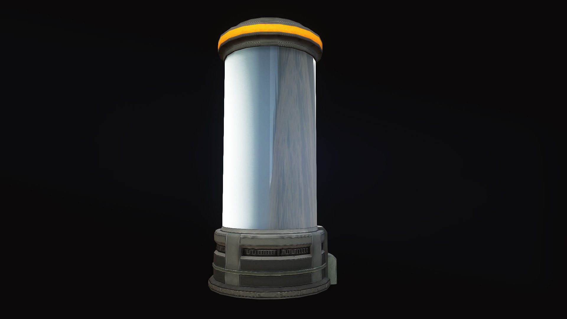Cryo Tube Low-poly 3D model_3