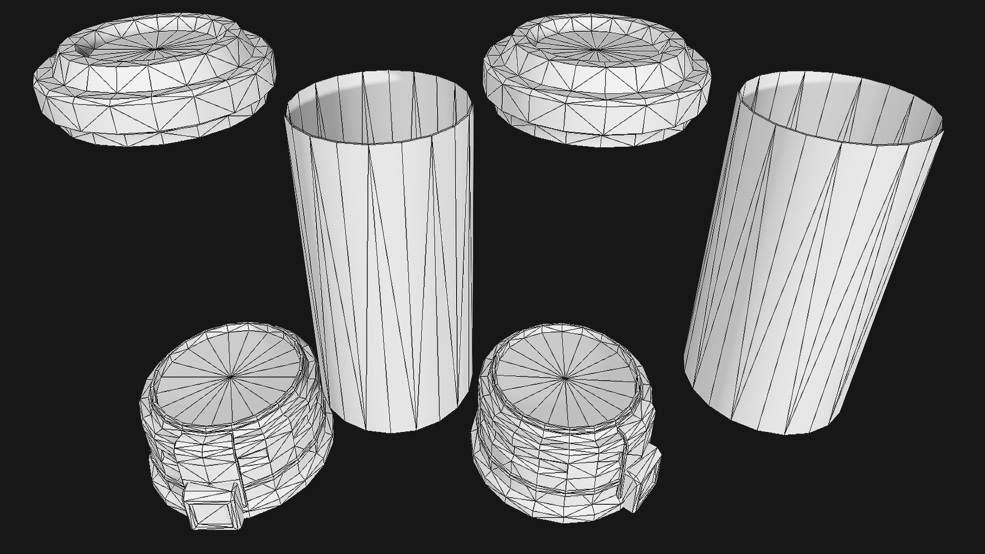 Cryo Tube Low-poly 3D model_8