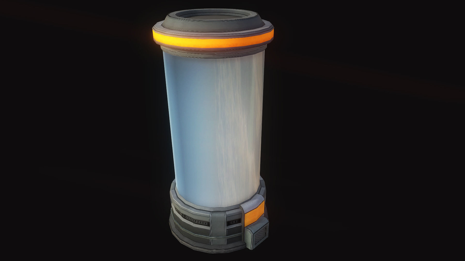 Cryo Tube Low-poly 3D model_1