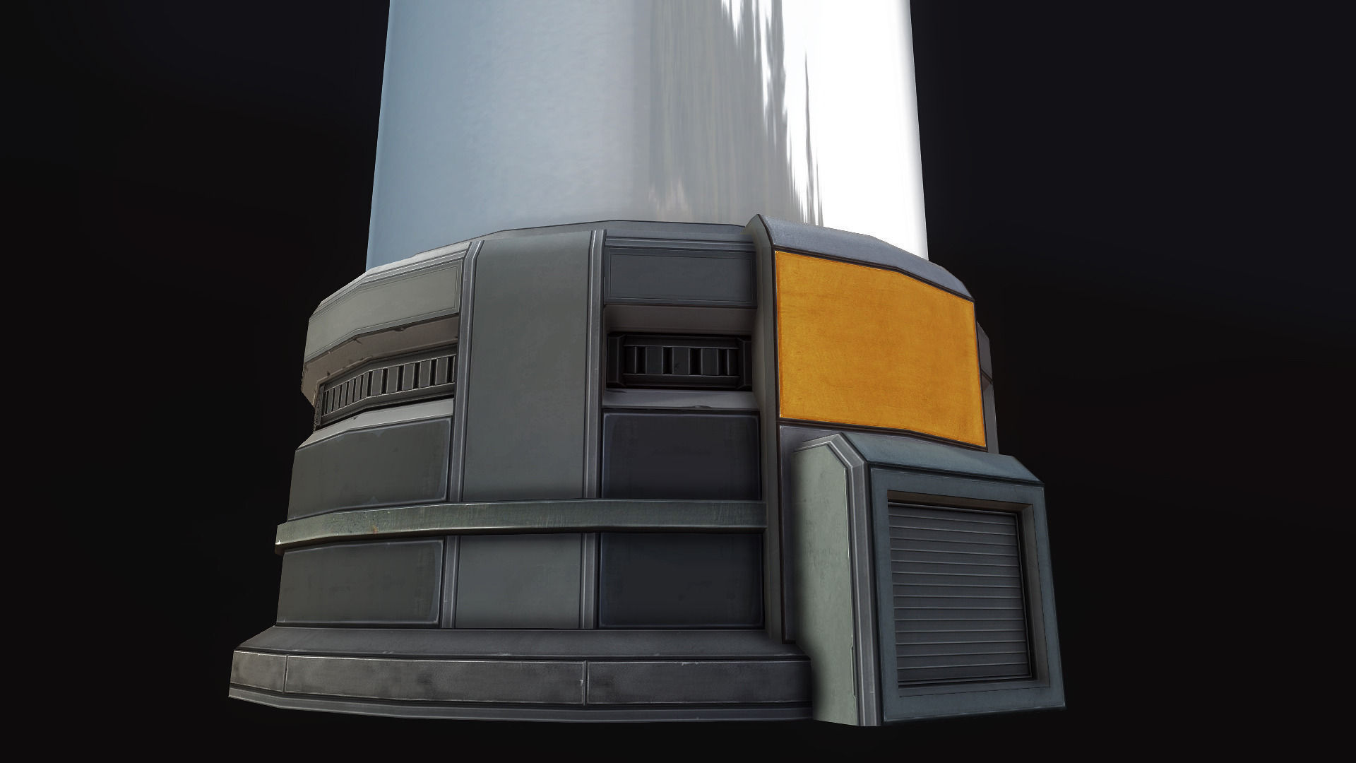 Cryo Tube Low-poly 3D model_4