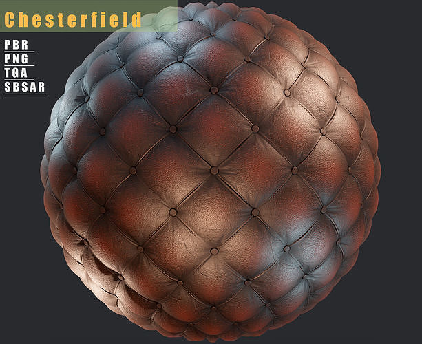 Chesterfield PBR material Texture