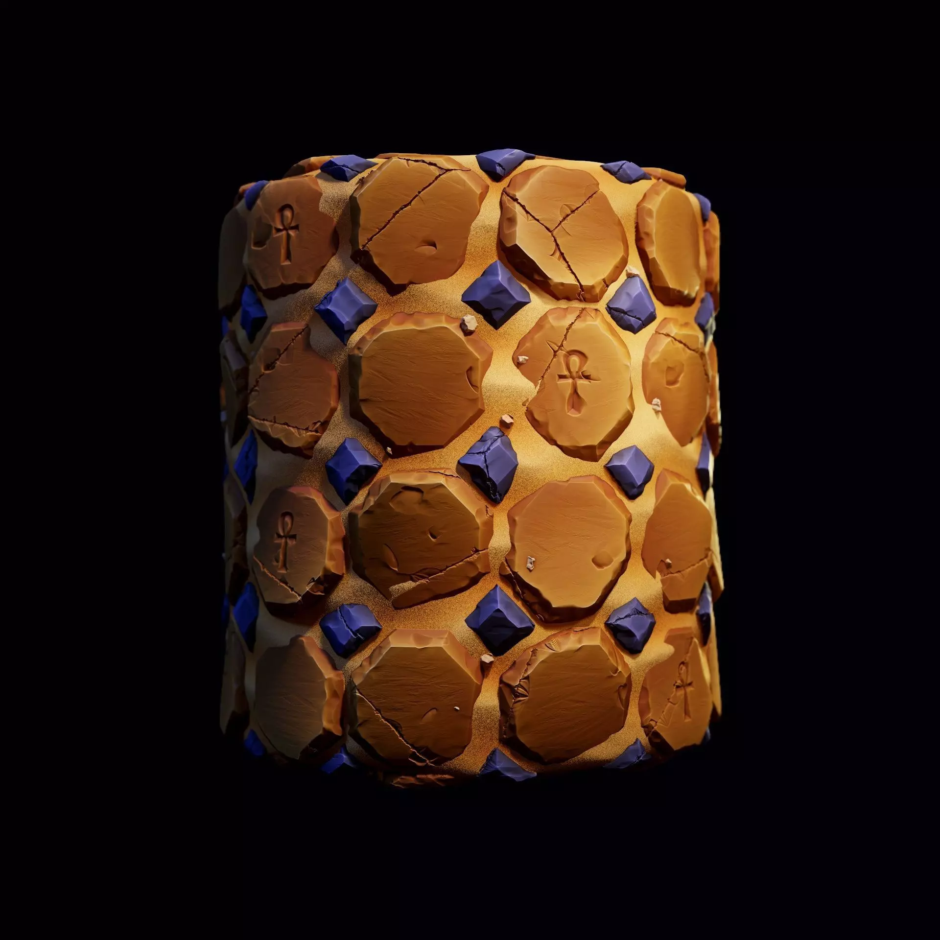 Stylized Stone Tiles PBR Textures Pack Texture_0