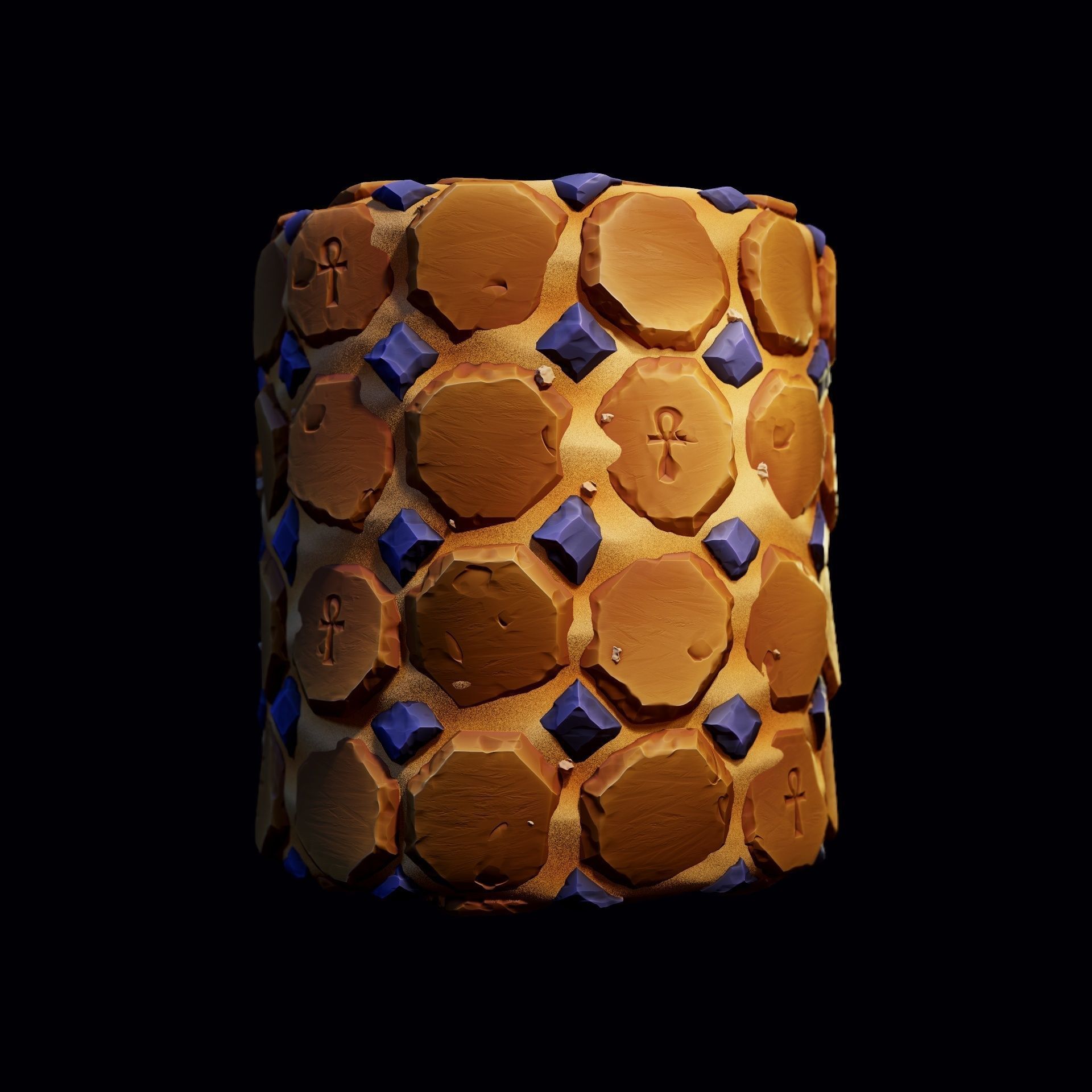 Stylized Stone Tiles PBR Textures Pack Texture_2