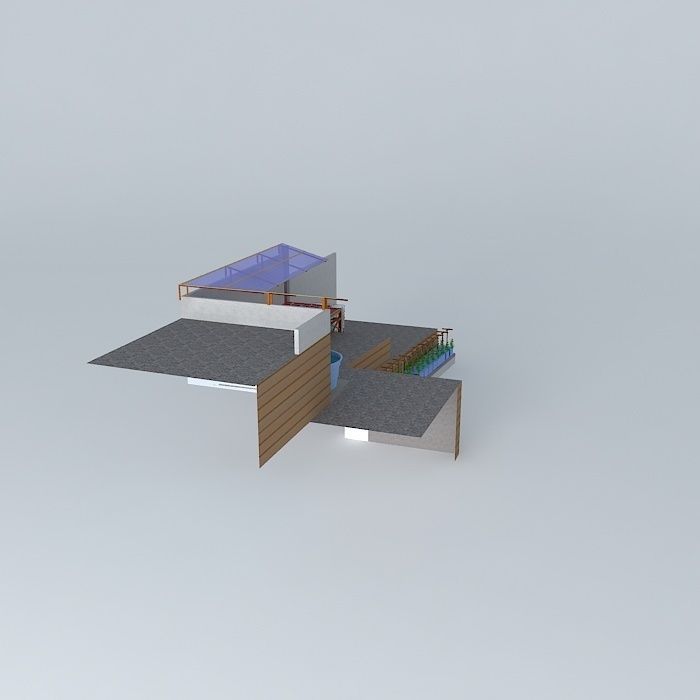 Aquaponics system Aquapônico 15- Beira Mar-2 tanks 1000L IBC ... 3D model_1