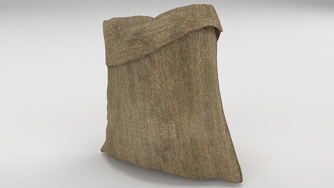 Food Sacks Grain Tied Open Stackable 3D Model 3D model 3