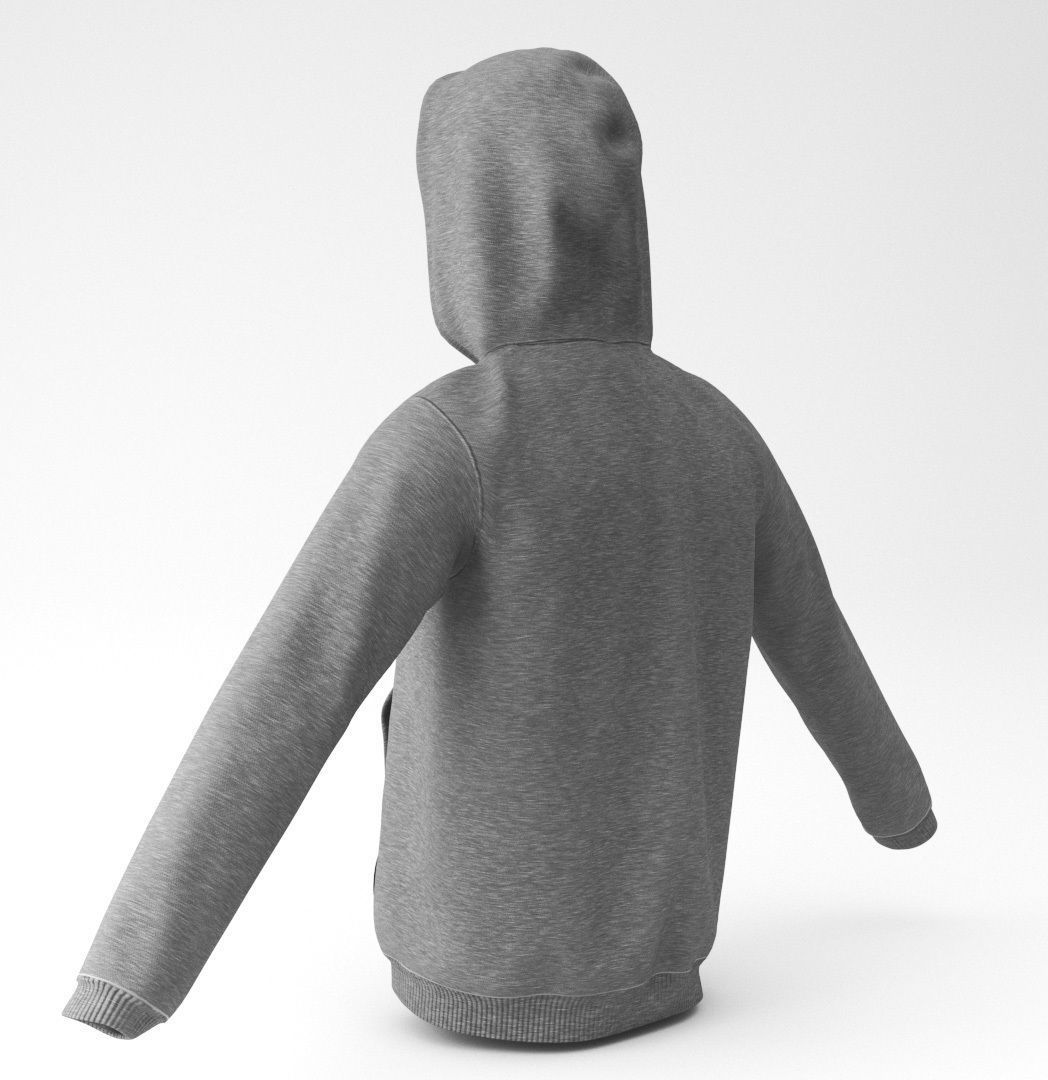 sweat hoodie 3D model_6