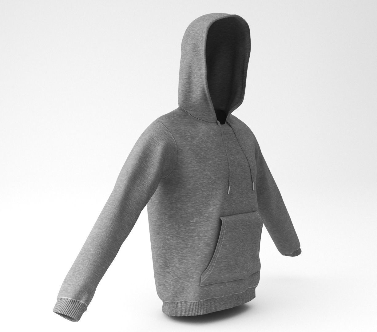 sweat hoodie 3D model_3