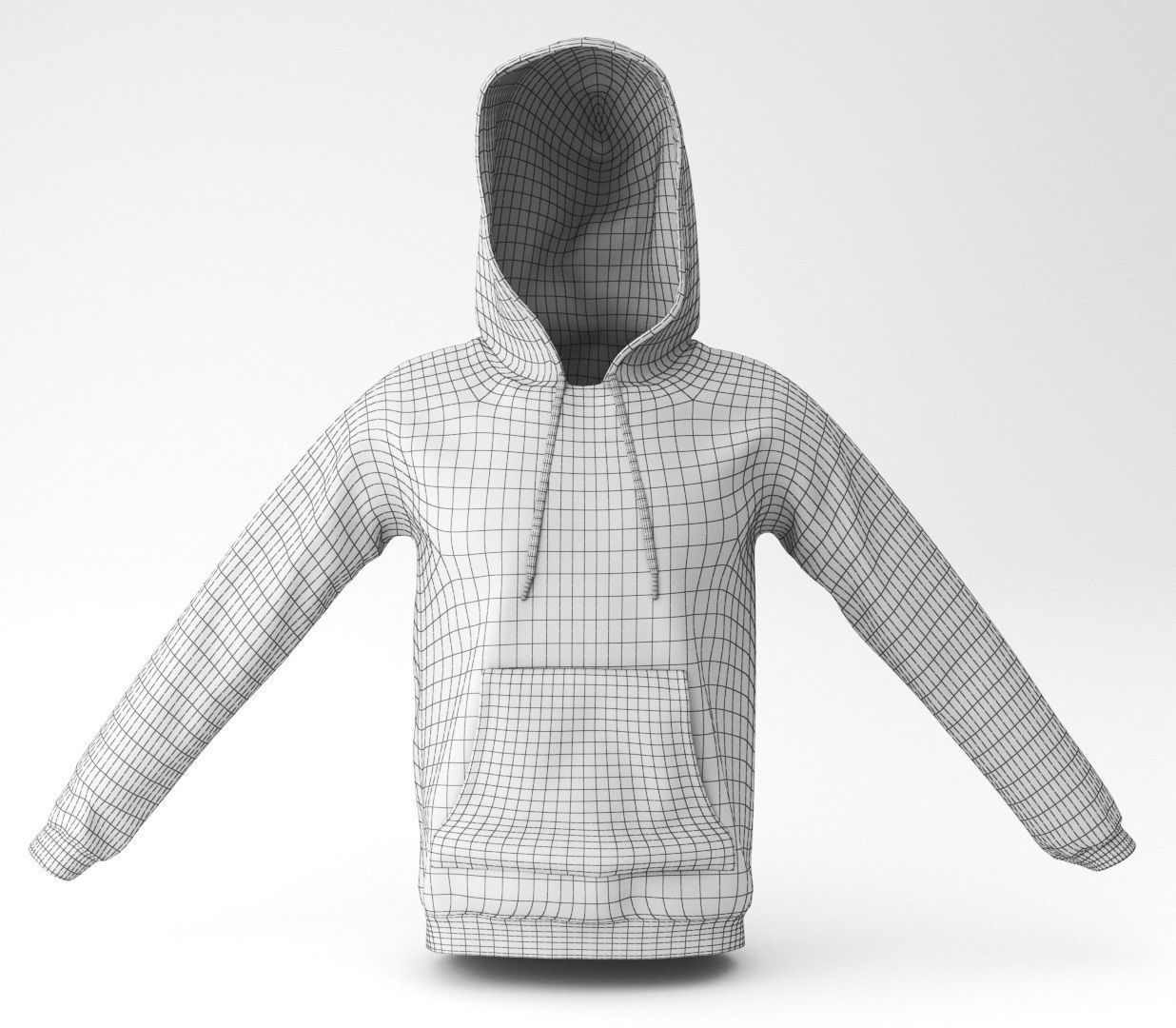 sweat hoodie 3D model_7
