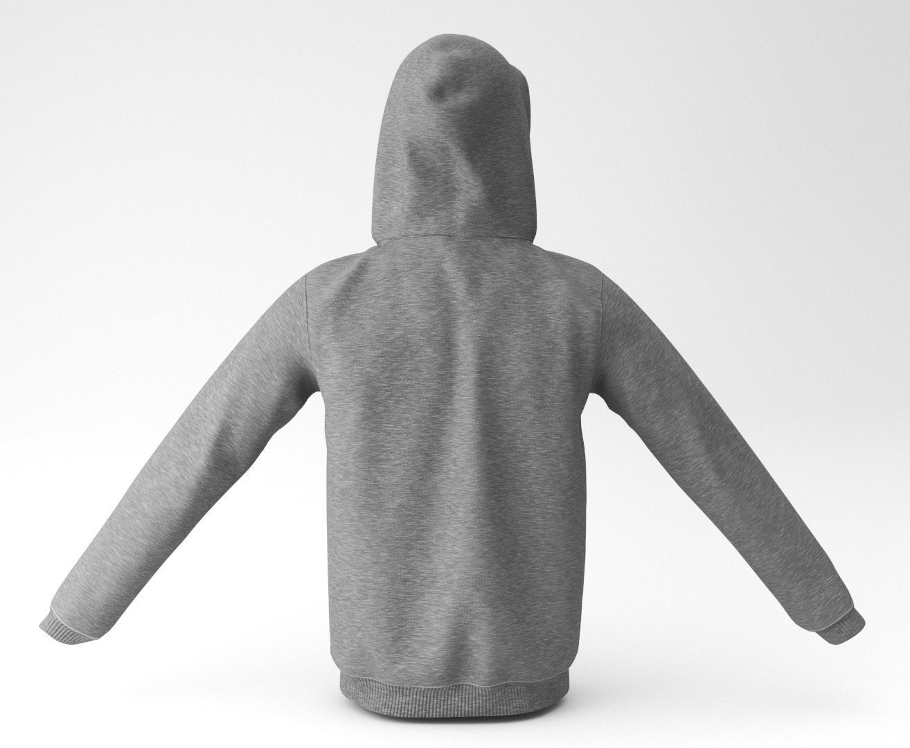 sweat hoodie 3D model_5