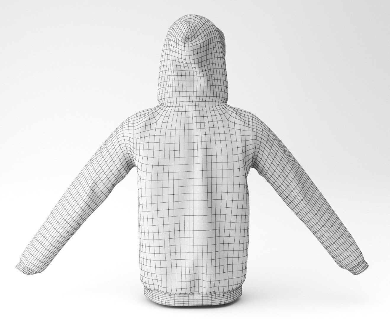 sweat hoodie 3D model_9