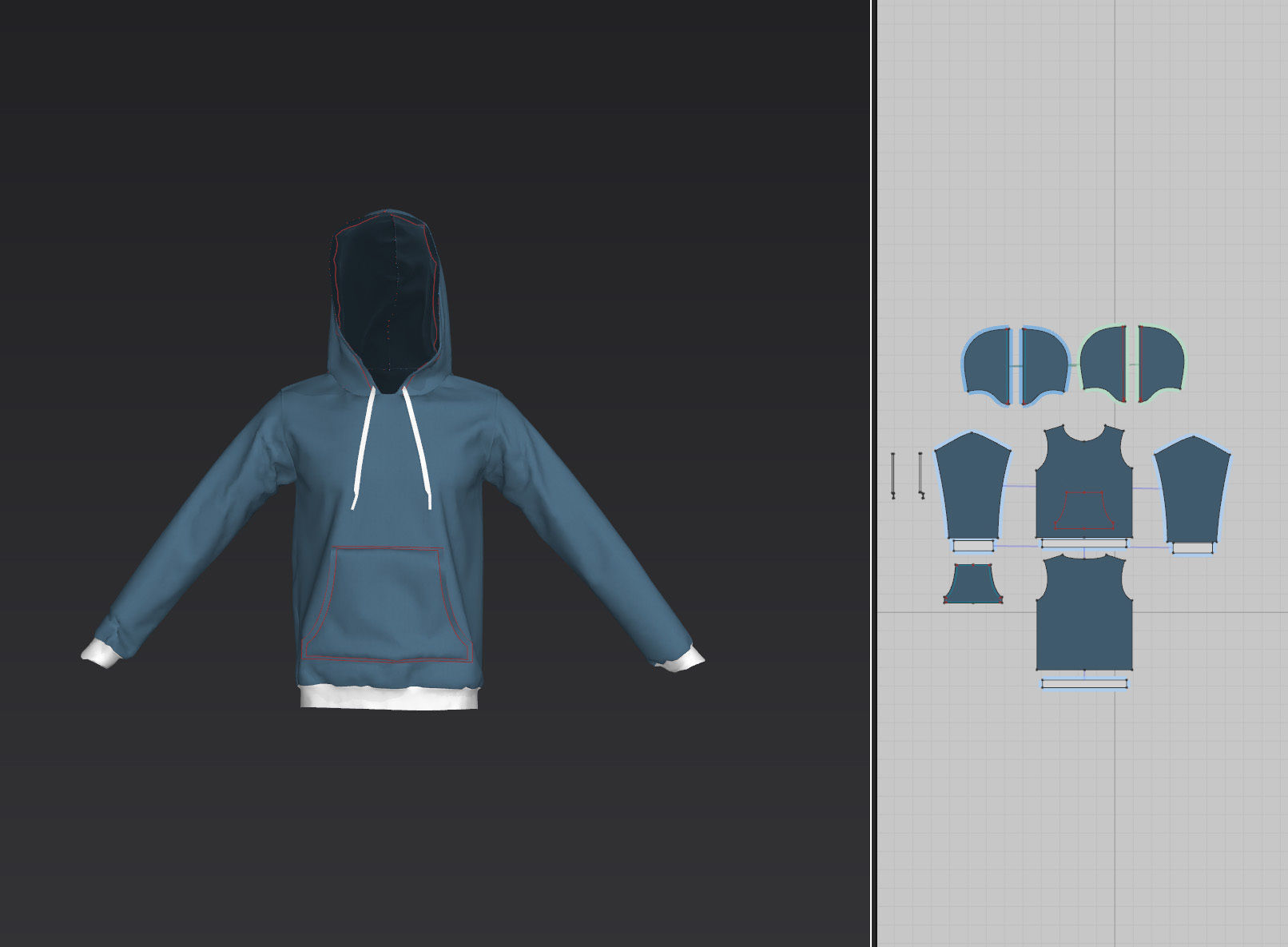 sweat hoodie 3D model_2