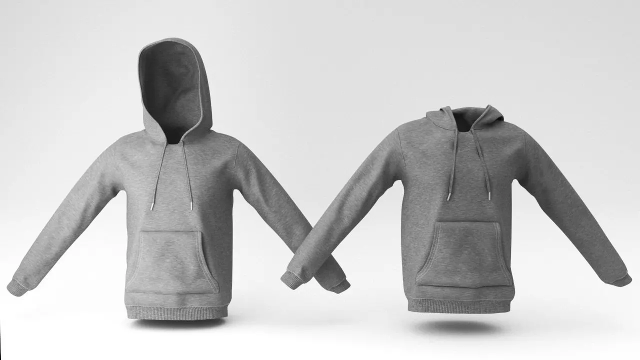 sweat hoodie 3D model_0