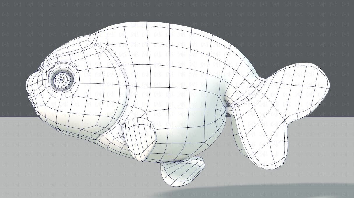 Fish V03 Low-poly 3D model_15