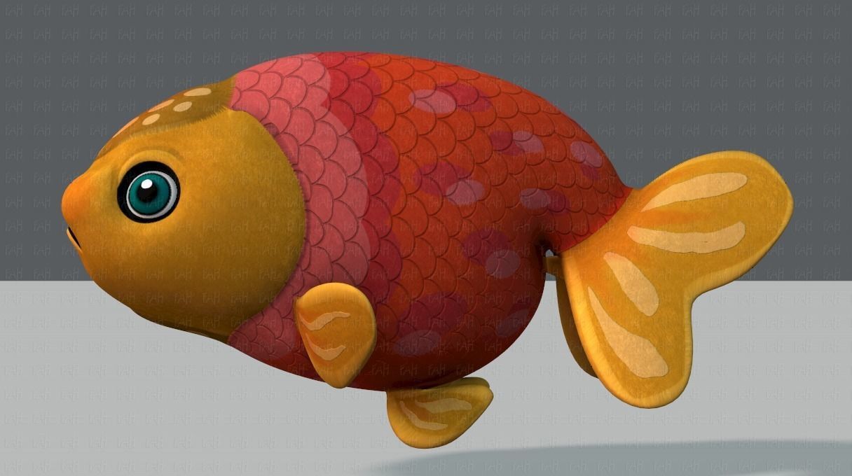 Fish V03 Low-poly 3D model_7