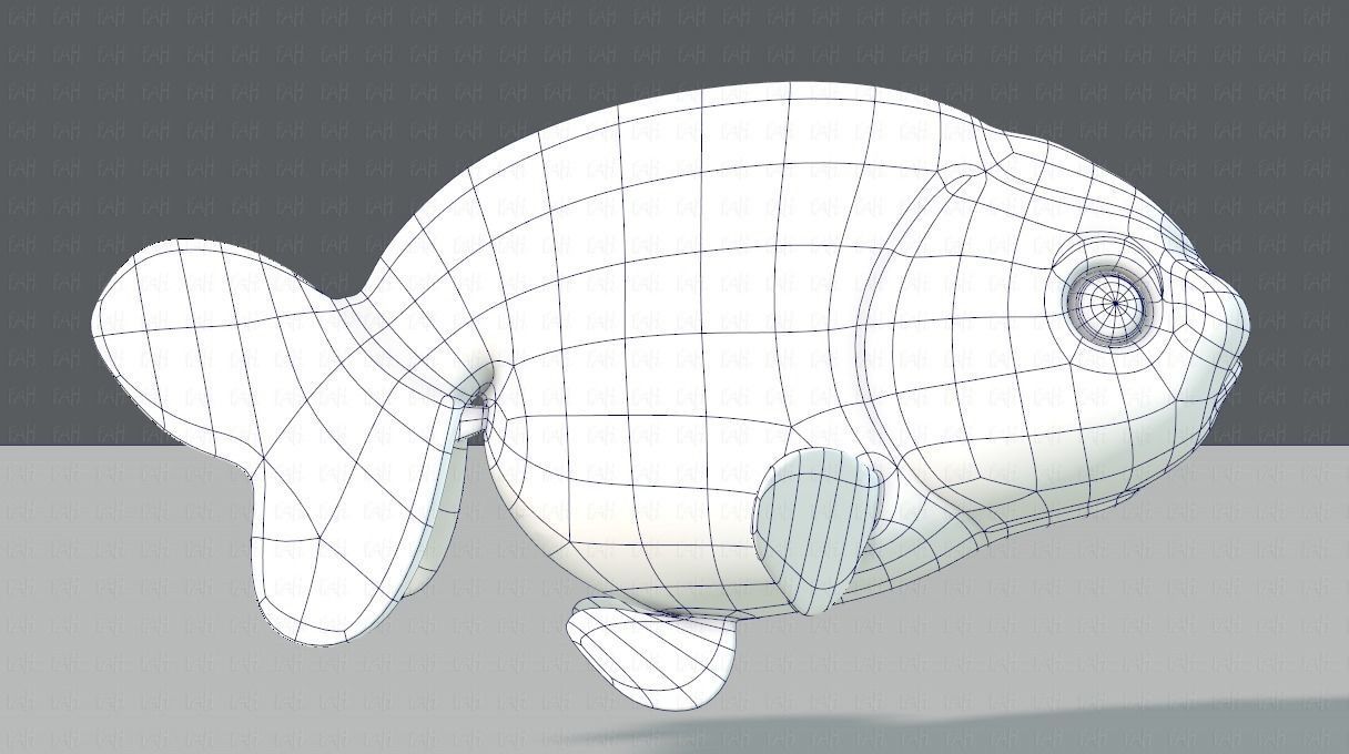 Fish V03 Low-poly 3D model_11