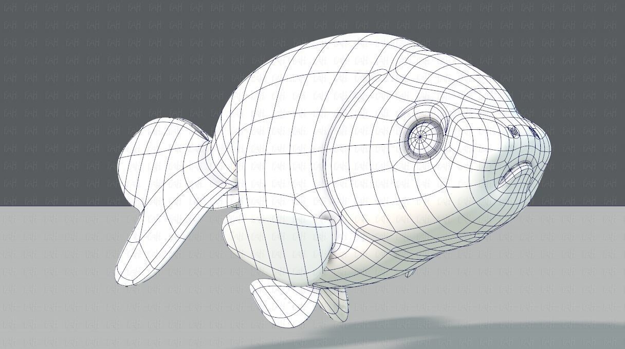 Fish V03 Low-poly 3D model_10