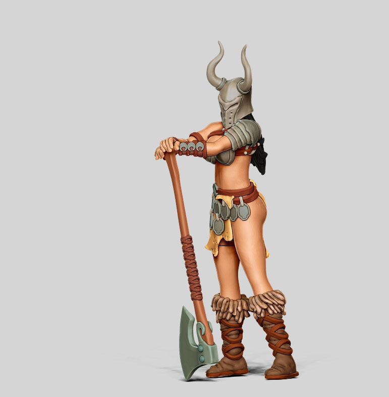 Barbarian bundle - 7 miniatures - 35mm scale 3D print model_43
