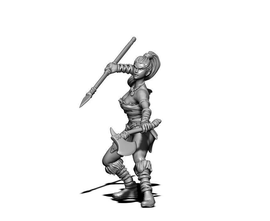 Barbarian bundle - 7 miniatures - 35mm scale 3D print model_31