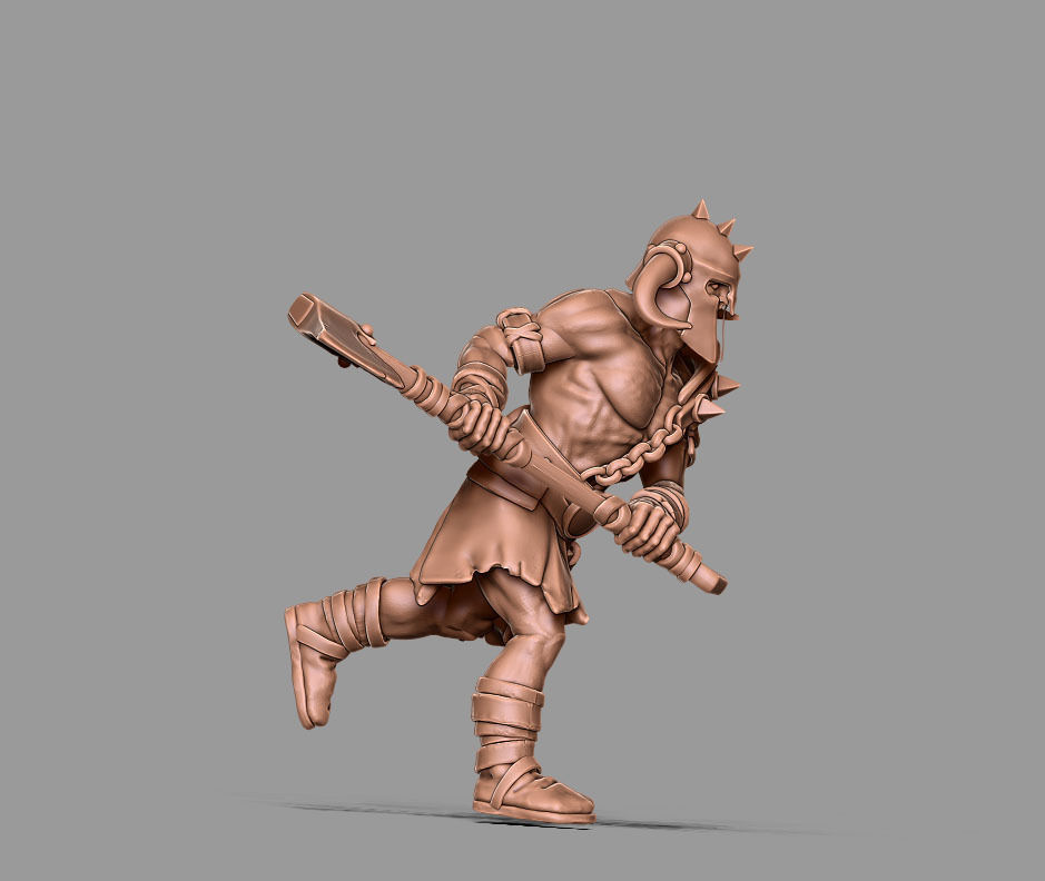 Barbarian bundle - 7 miniatures - 35mm scale 3D print model_17