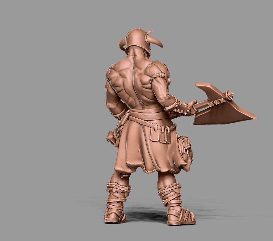 Barbarian bundle - 7 miniatures - 35mm scale 3D print model_26
