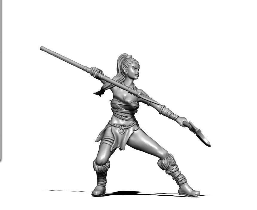 Barbarian bundle - 7 miniatures - 35mm scale 3D print model_32