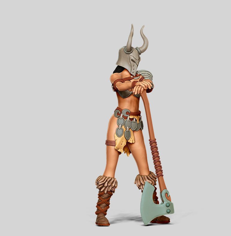 Barbarian bundle - 7 miniatures - 35mm scale 3D print model_42