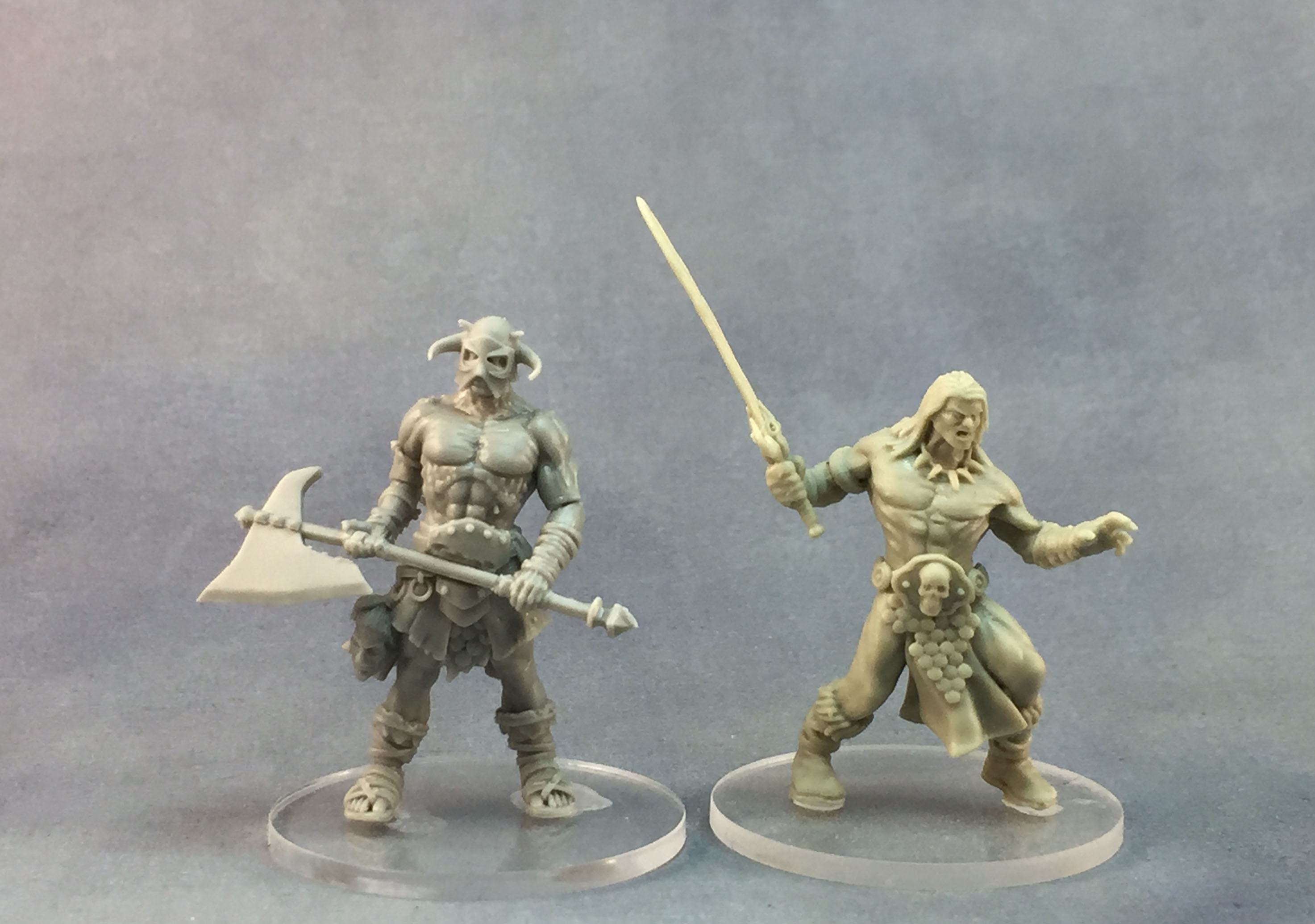 Barbarian bundle - 7 miniatures - 35mm scale 3D print model_16