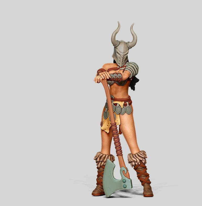 Barbarian bundle - 7 miniatures - 35mm scale 3D print model_41