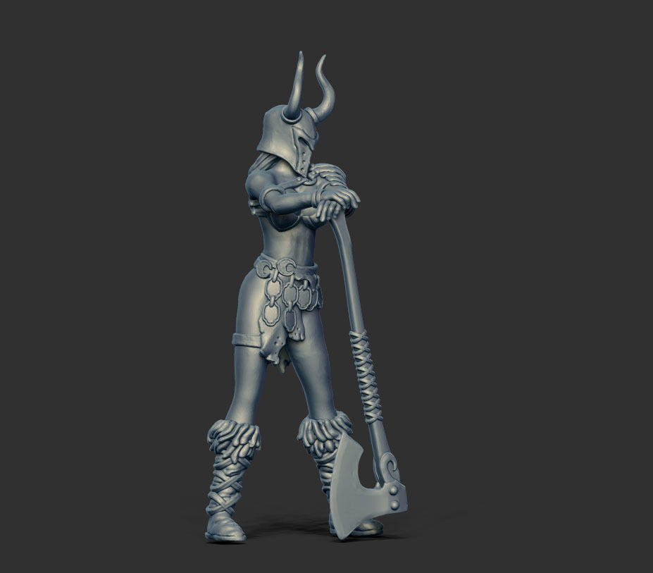 Barbarian bundle - 7 miniatures - 35mm scale 3D print model_23