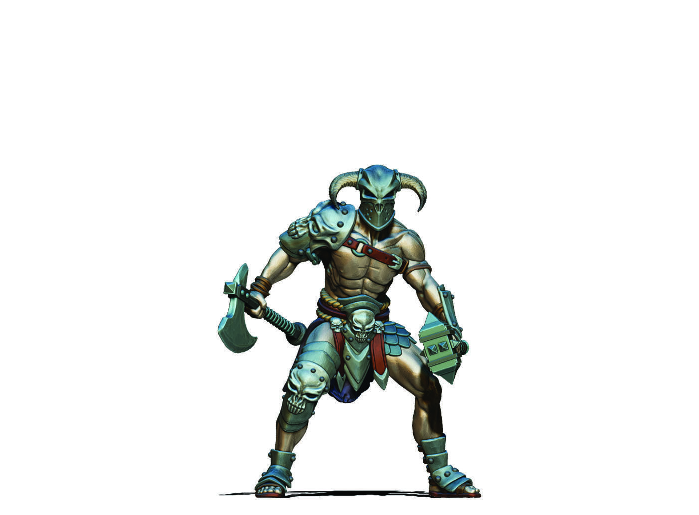 Barbarian bundle - 7 miniatures - 35mm scale 3D print model_40