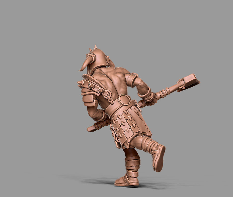 Barbarian bundle - 7 miniatures - 35mm scale 3D print model_20