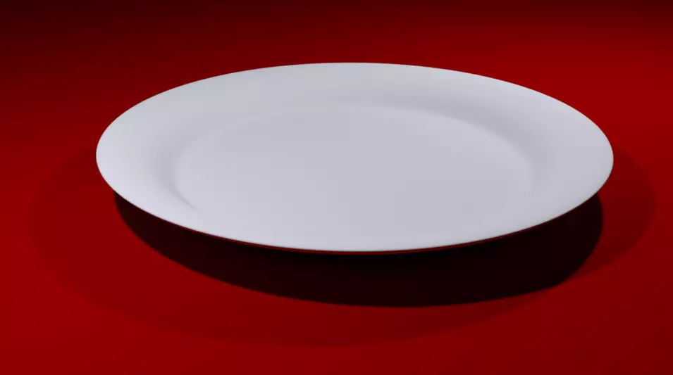 Plate Low-poly 3D model_0