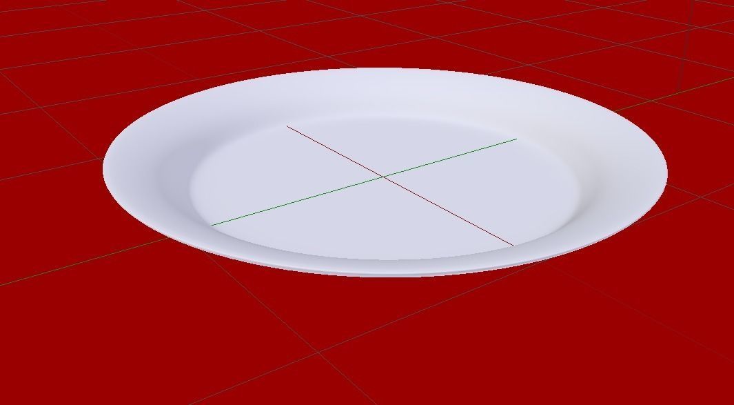 Plate Low-poly 3D model_2