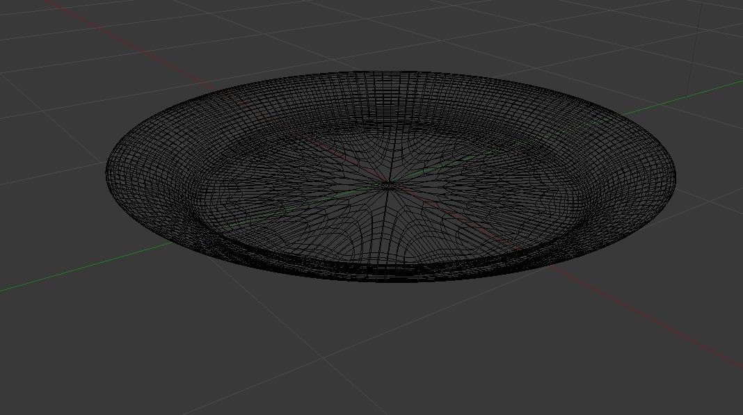 Plate Low-poly 3D model_4