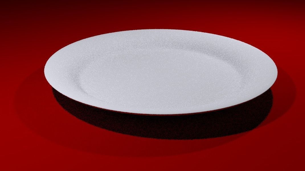 Plate Low-poly 3D model_1