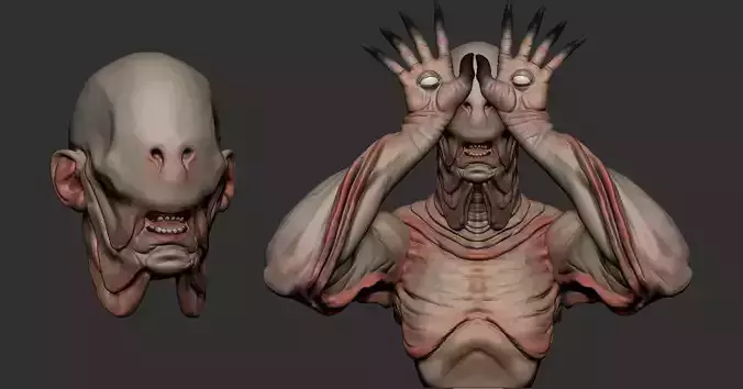 Pale Man 3D print model