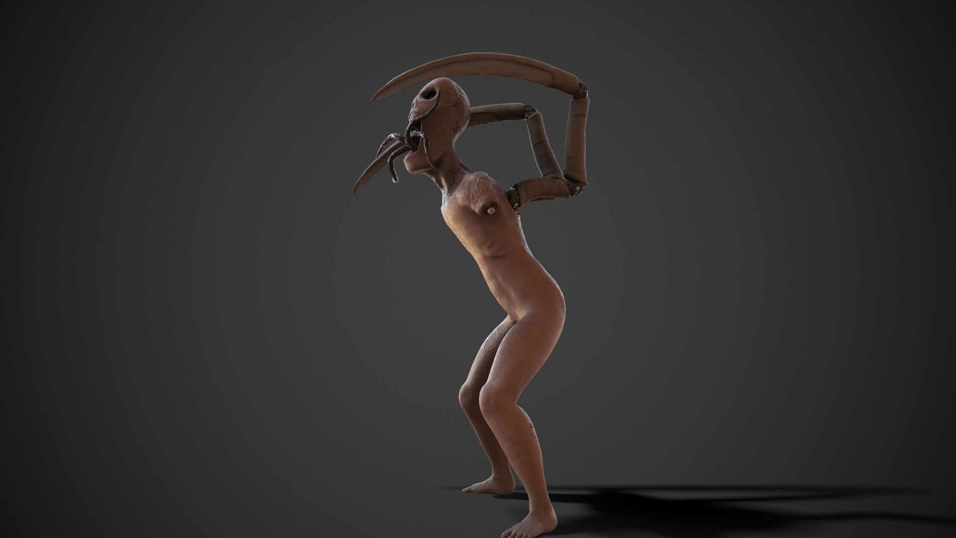 PBR Infected Zombie Low-poly 3D model_3